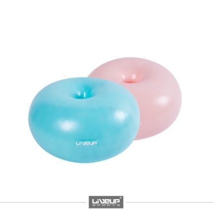 Donut ball in blue and pink color by live up available at nanza.pk for home and gym exercise and workout with donut ball